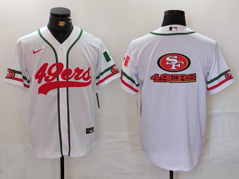 Men San Francisco 49ers Blank White Joint Name 2024 Nike Limited NFL Jersey style 7032